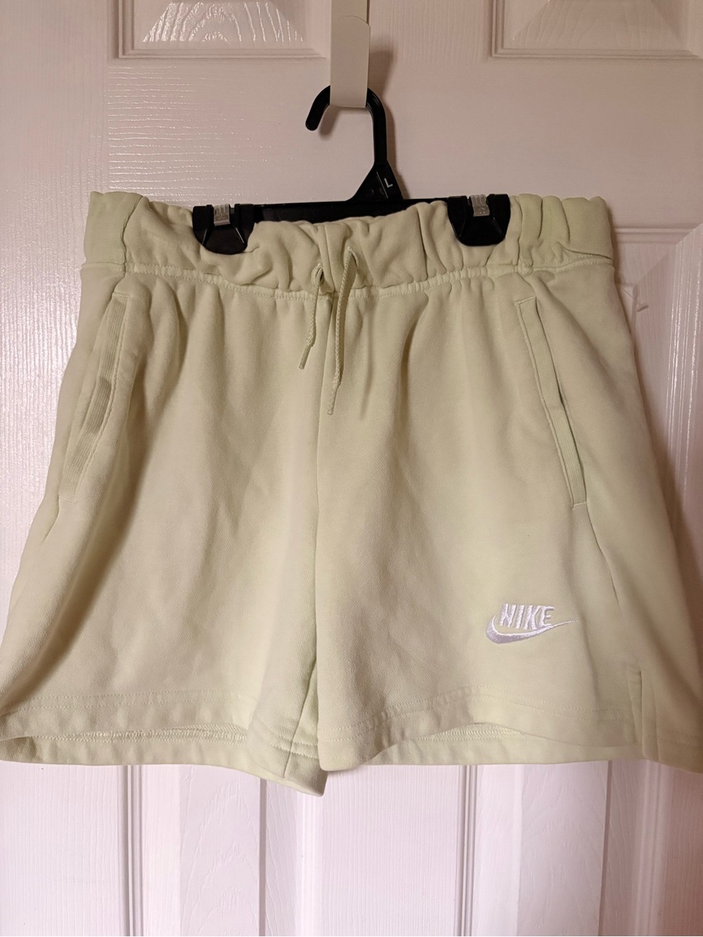 Nike Girl's Pale Green Fleece Drawstring Athletic Shorts